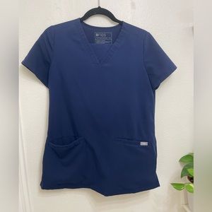 Figs Technical Collection Casma 3-Pocket Top XS - Navy Blue. (2)